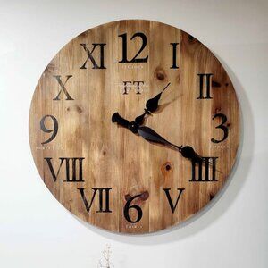 Wood Natural Clock (needs new hands and ticker)
